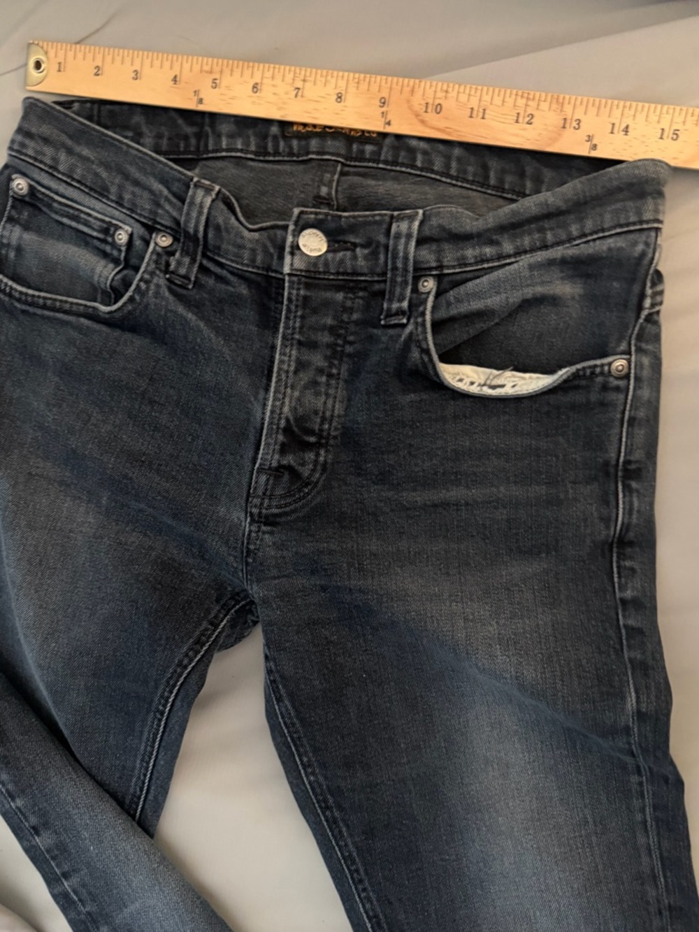 Nudie Jeans Men's Grim Tim Dark Blue Jeans Size 30x32 - Picture 9 of 10